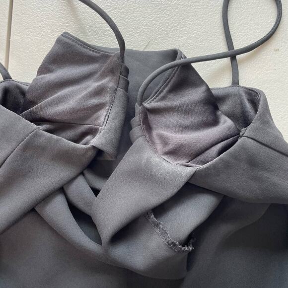 Vintage Jump Slip Dress Sleeveless Spaghetti Strap Cowl Witchy Black Goth Sexy 8 - Picture 11 of 11